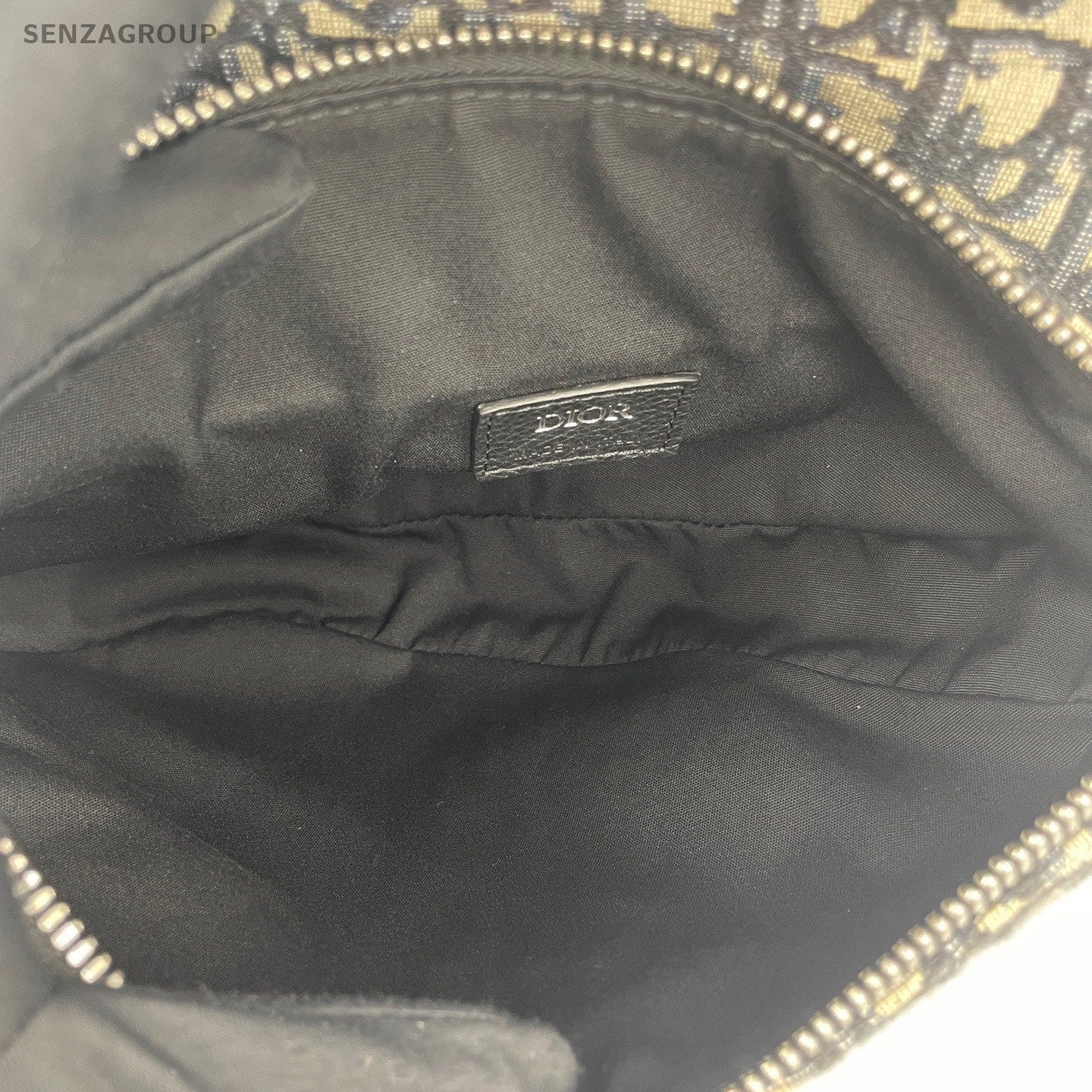 Christian Dior Oblique Saddle Shoulder Bag Black Women Classic