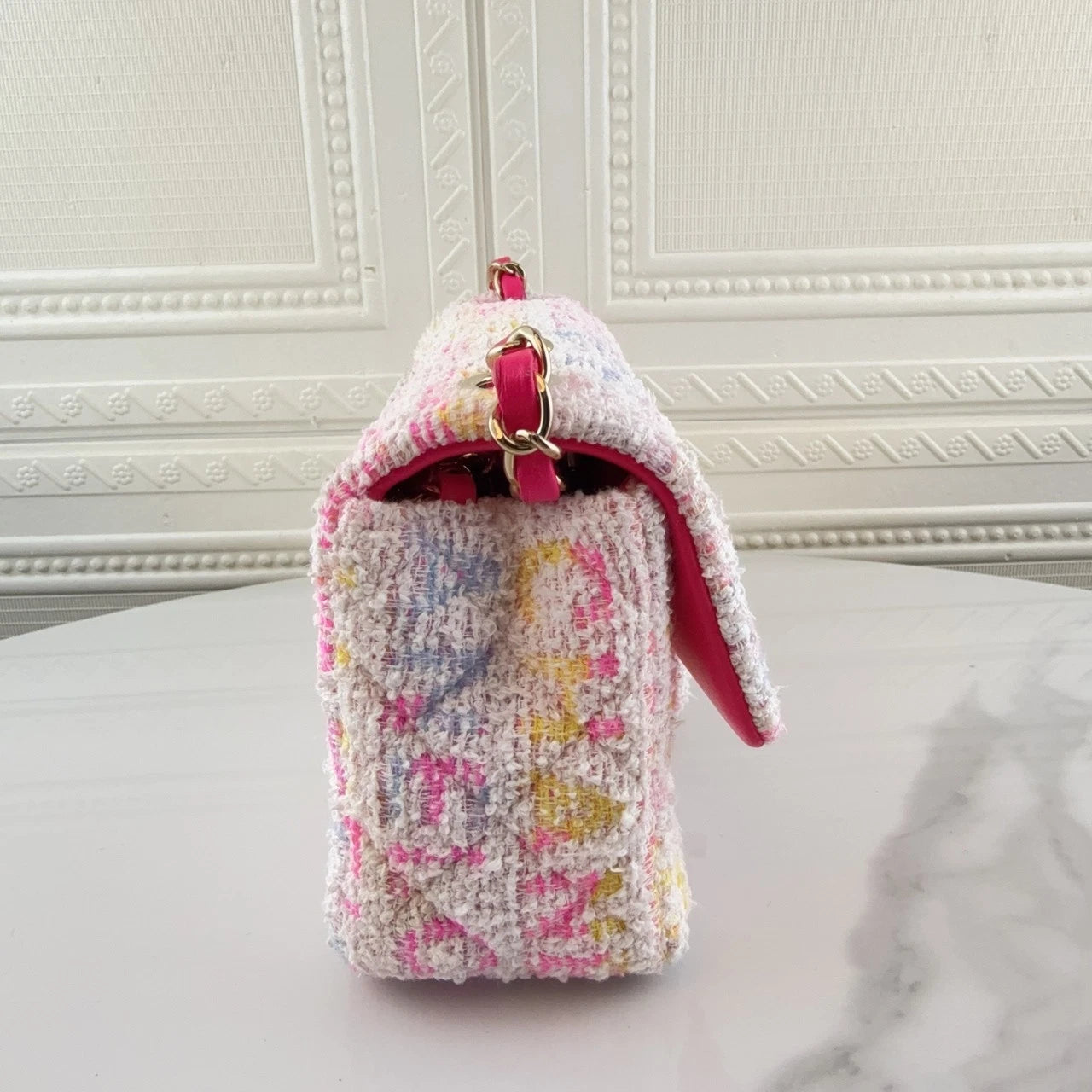 CHANEL Tweed Gradient CF Large Mini Crossbody Bag For Women