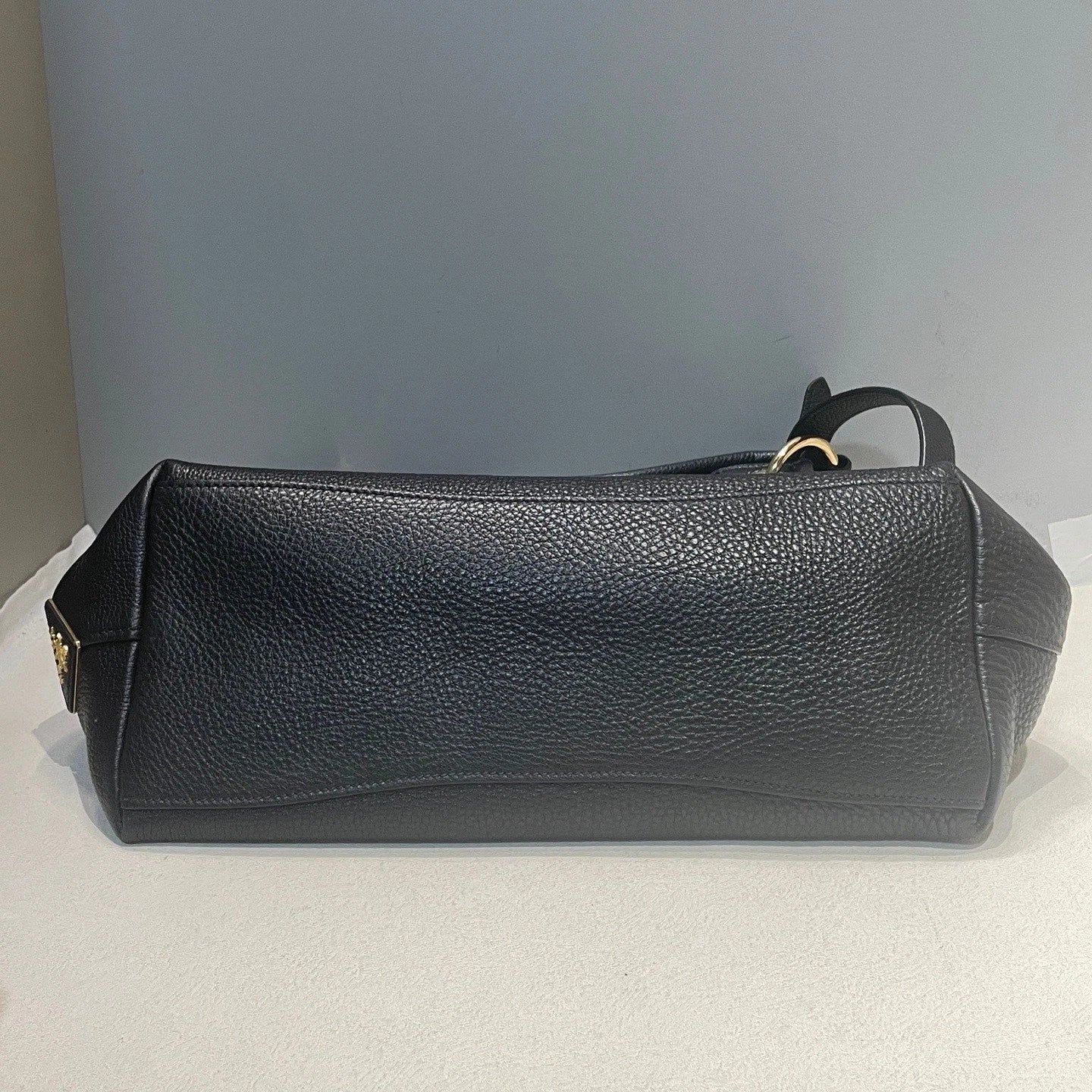 Prada Hobo Tote 2Way Top Handle Shoulder Bag Black Gold Used Women Classic