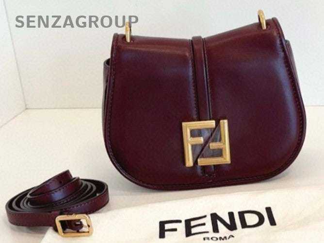 Fendi C’mon Full-Leather Messenger Shoulder Crossbody Bag Almost Brand New Red