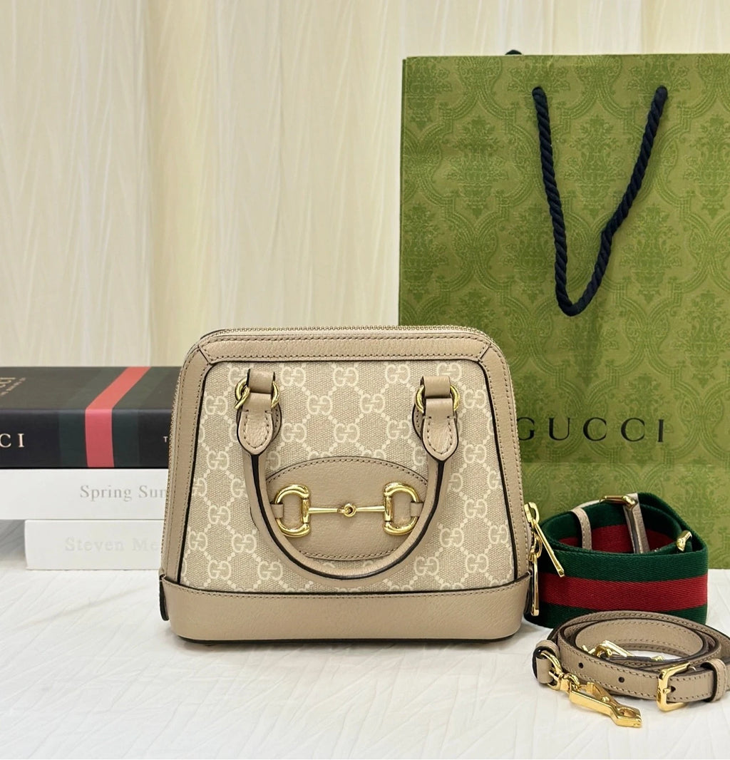 GUCCI 1955 Monogram Canvas Mini Shell Crossbody For Women