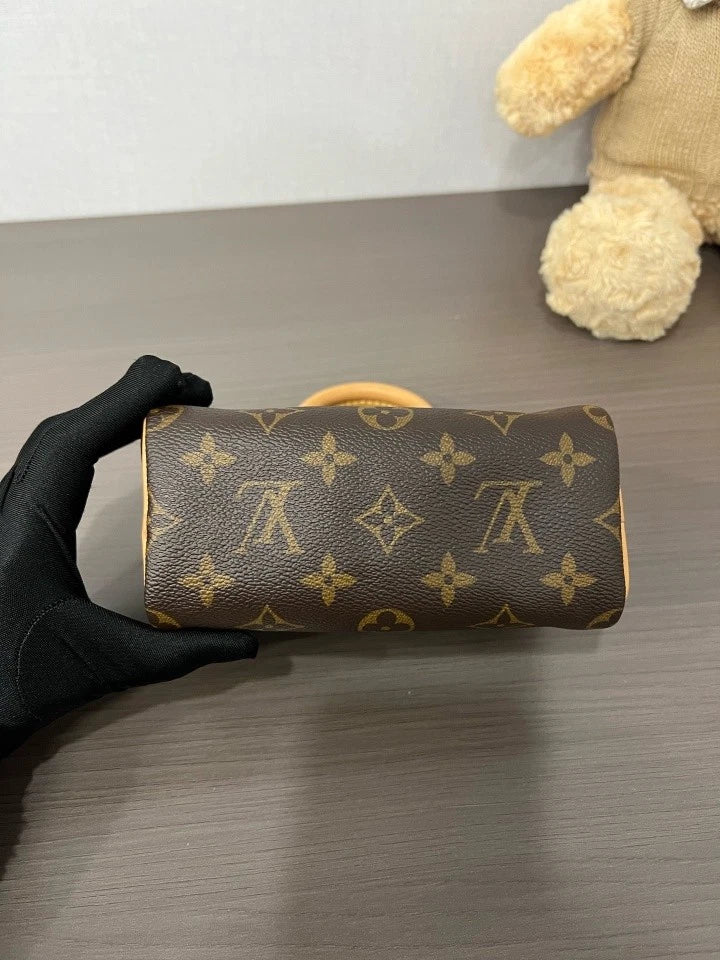 Louis Vuitton Canvas Speedy Nano Handbag For Women