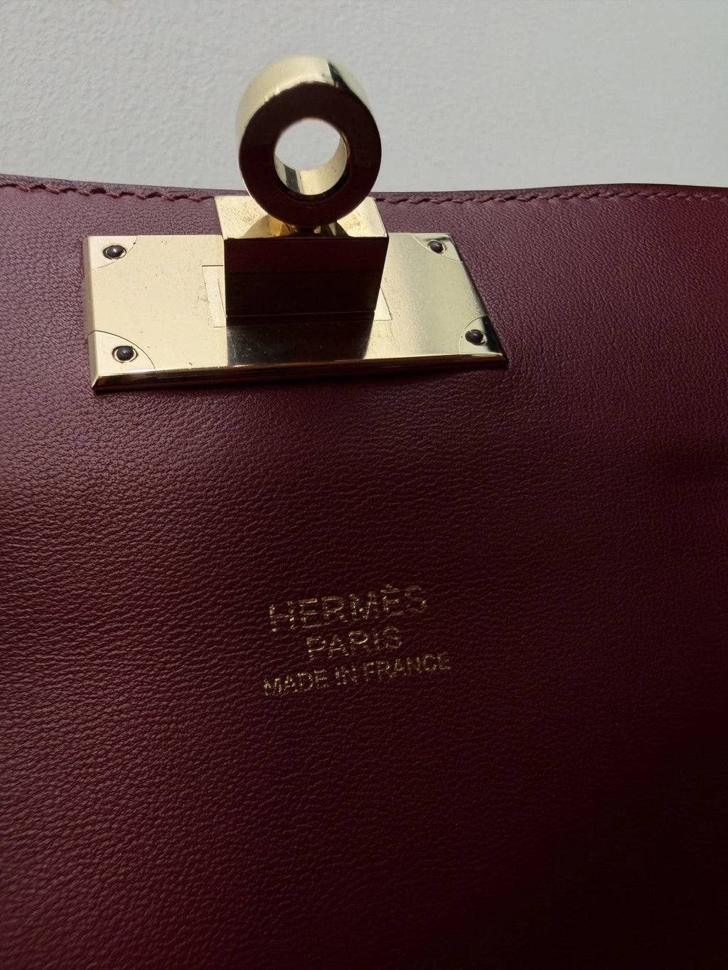 Hermes Tool Box20 Red Gold Hardware 2Way Top Handle Bag Crossbody
