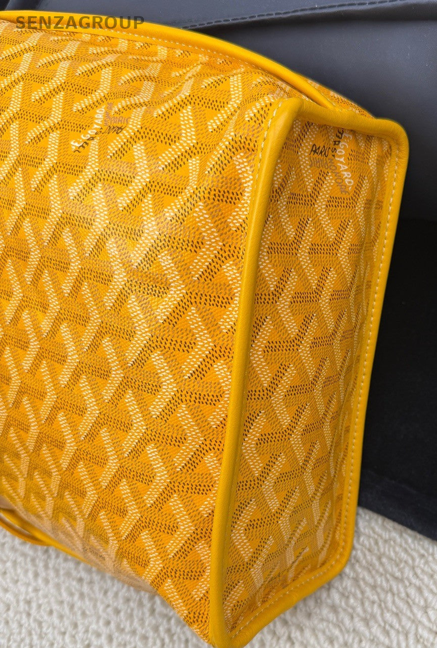 Goyard Tote Monogram Top Handle Shoulder Bag with Pouch  Women Yellow Classic.