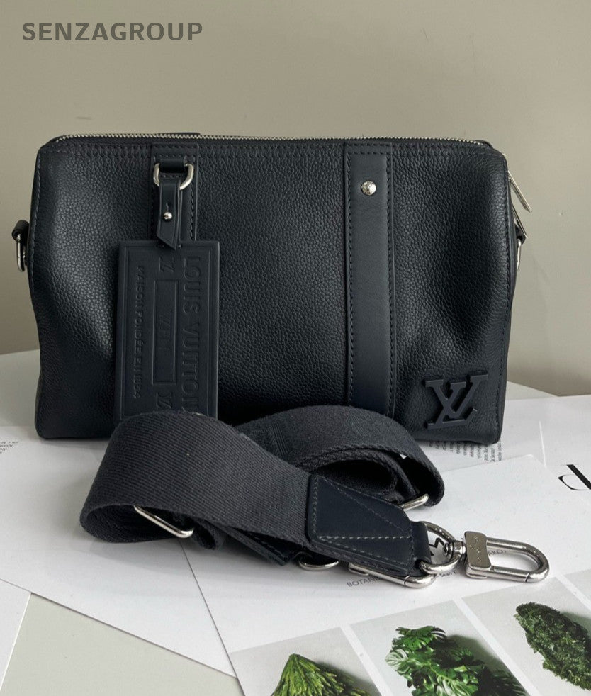 Louis Vuitton City Keepall All Leather Deep Blue Shoulder bag Classic