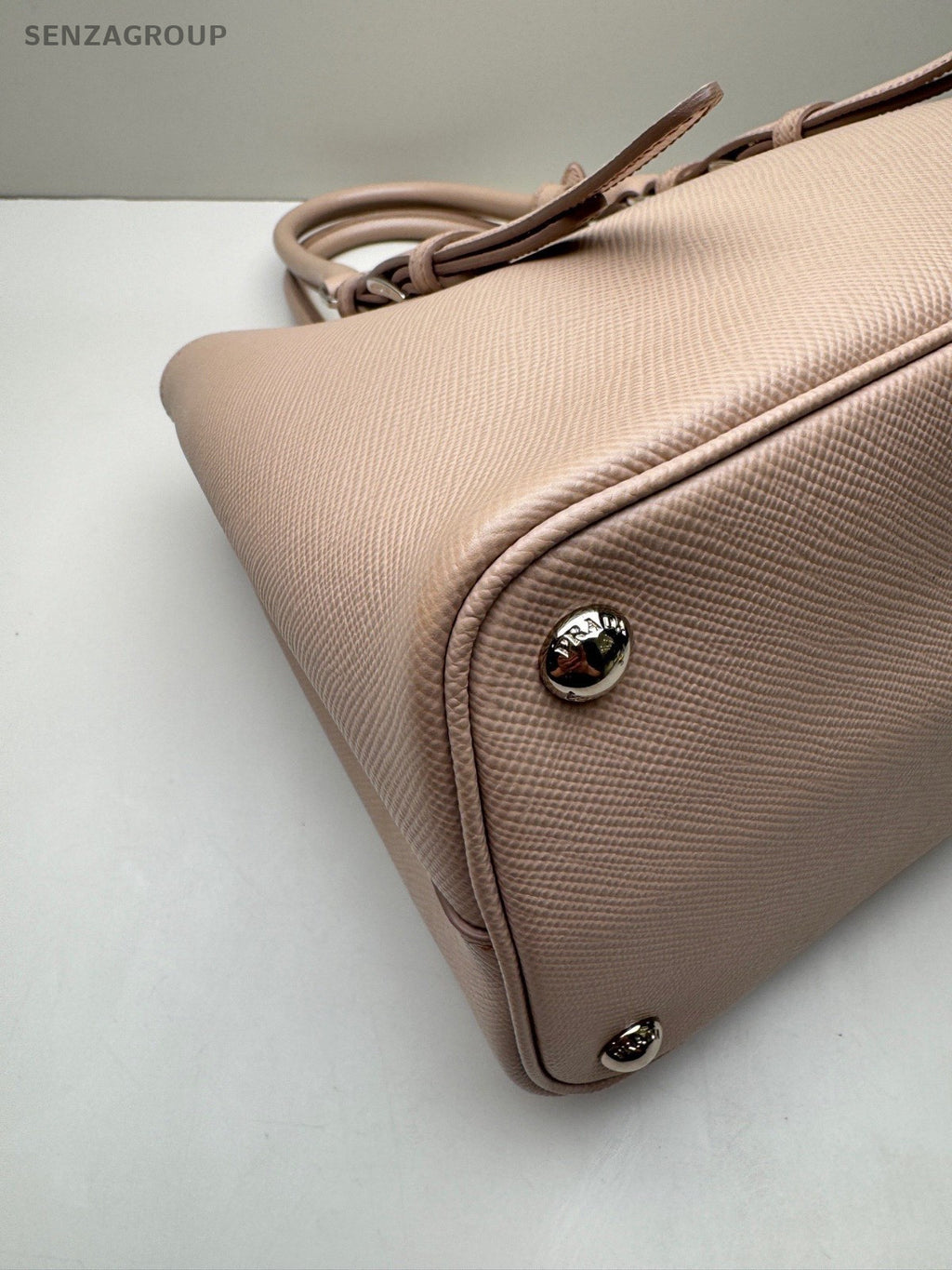 PRADA SAFFIANO PM Top Handle Handbag Nude pink Women Classic