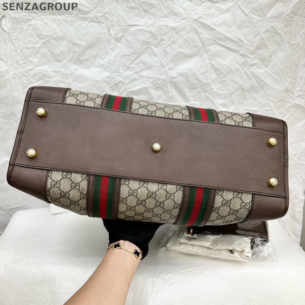 Gucci Rimowa Monogram Brown Tote Shoulder Bag Classic Women's