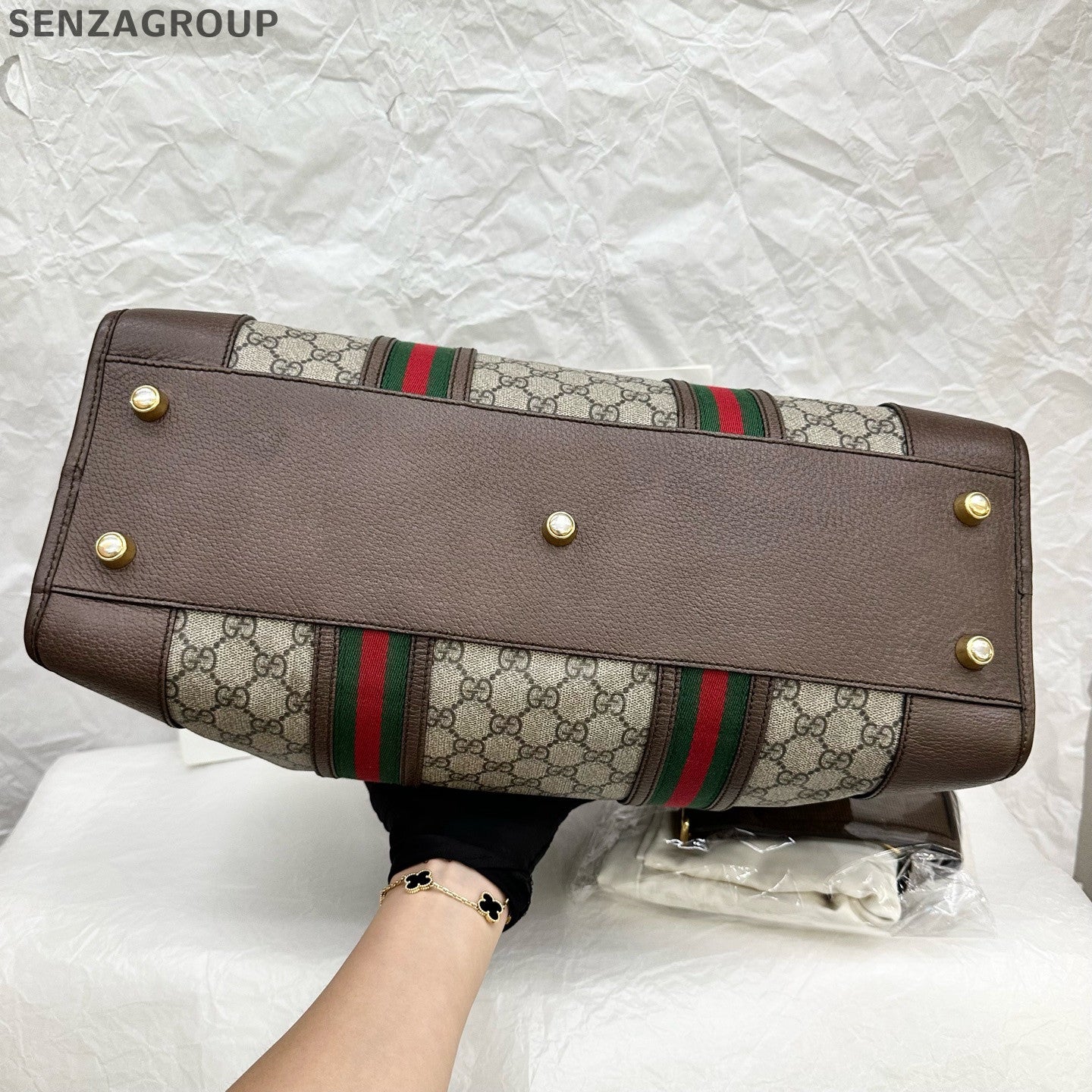 Gucci Rimowa Monogram Brown Tote Shoulder Bag Classic Women's
