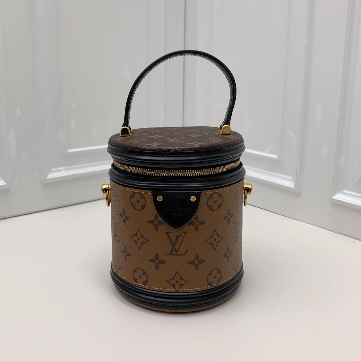 Louis Vuitton Cannes Monogram Top Handle Crossbody Bag Brown Women Classic