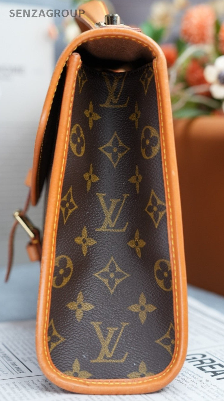 Louis Vuitton Bel Air PM Monogram Leather Handbag Shoulder Bag Women Brown