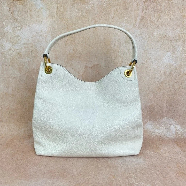 Prada White Nylon Hobo Shoulder Handbag For Women