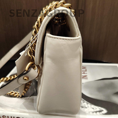 Gucci Marmont 26 White Gold Chain Shoulder Crossbody Bag Classic Women