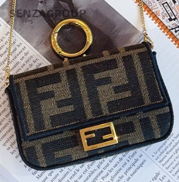 Fendi nano baguette purse Monogram Chain Shoulder bag Crossbody
