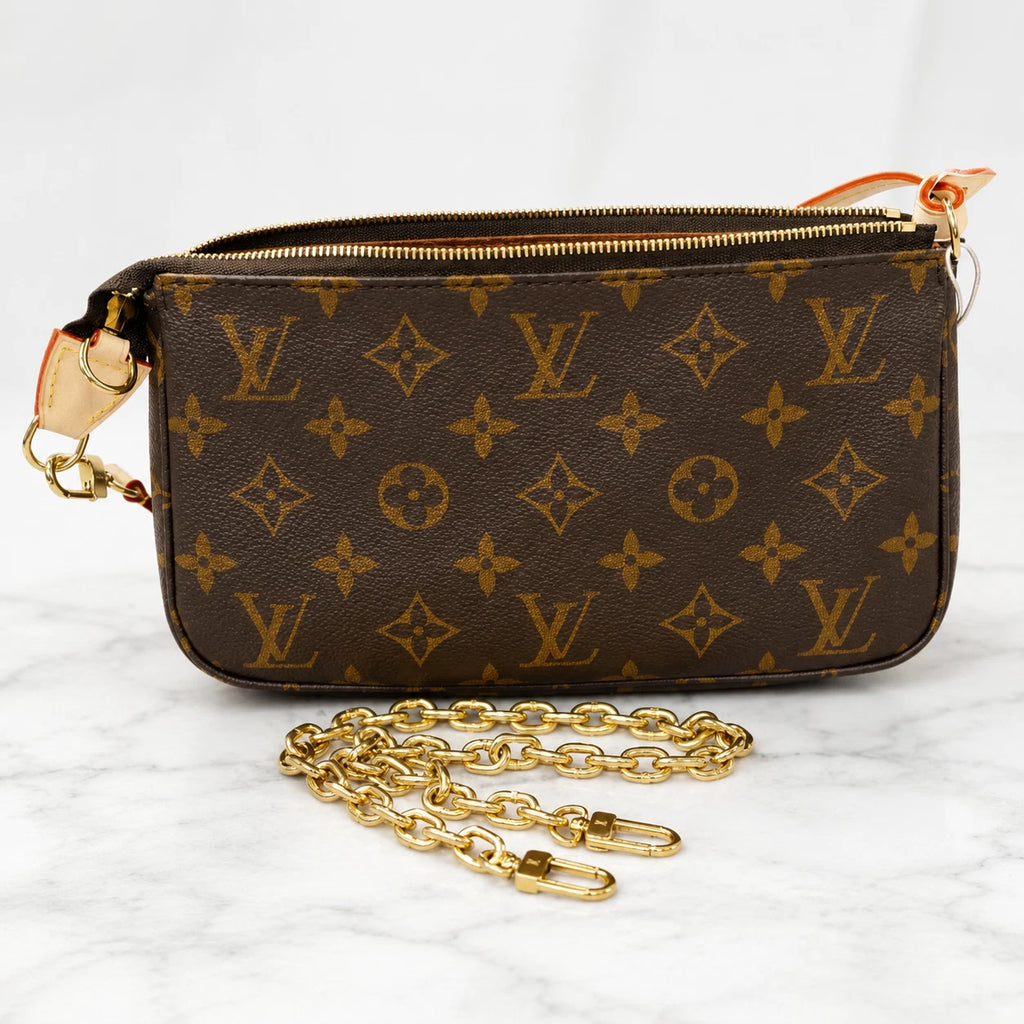 Louis Vuitton Pochette Accessories Monogram Canvas Shoulder Bag Excellent