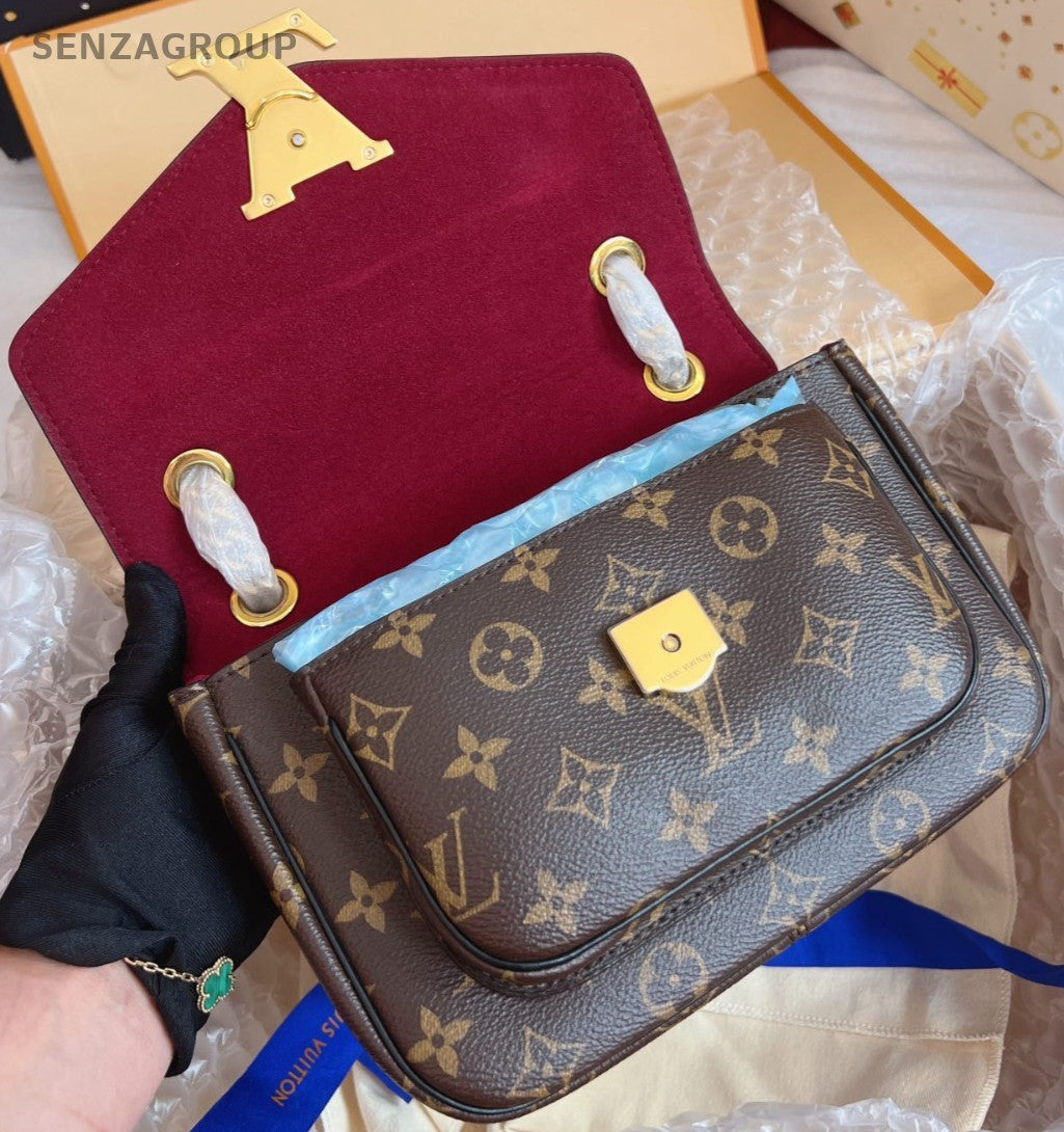Louis Vuitton Monogram Logo PASSY Brown Shoulder bag Crossbody Alomost brand new
