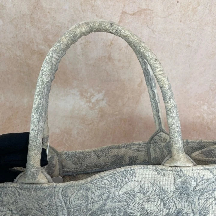 Dior Zoo Monogram Embroidered Medium Tote Handbag For Women