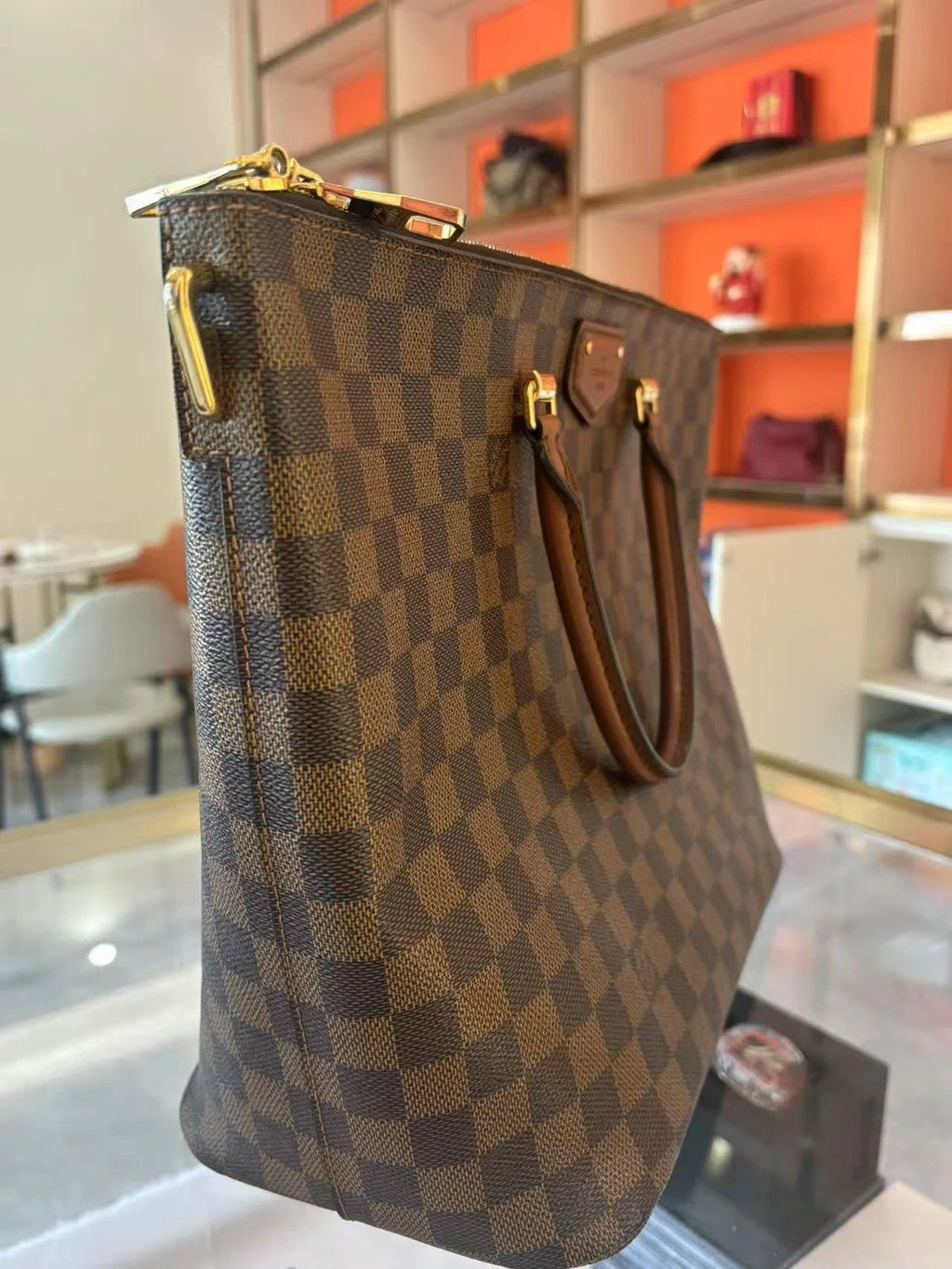 Authentic Louis Vuitton Damier Canvas Handbag Shoulder Bag For Women