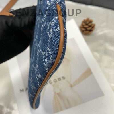 Gucci Shoulder Underarm Bag Blue Brown Women's Fashion Classic