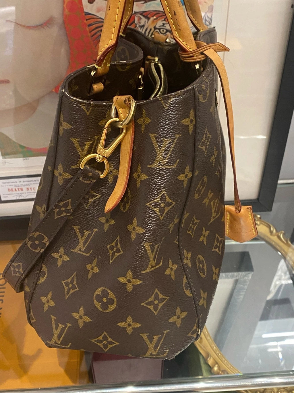 Louis Vuitton Monogram Canvas Montaigne Top Handle Bag For Women