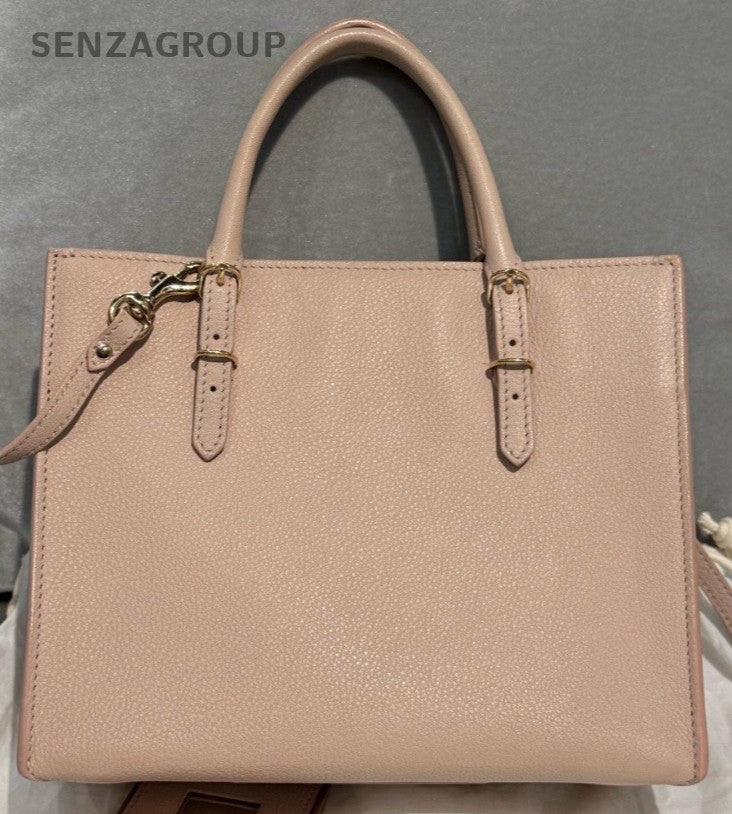 Balenciaga PM Tote Bag Top Handle Bag Crossbody Pink Gold Women Classic Designer