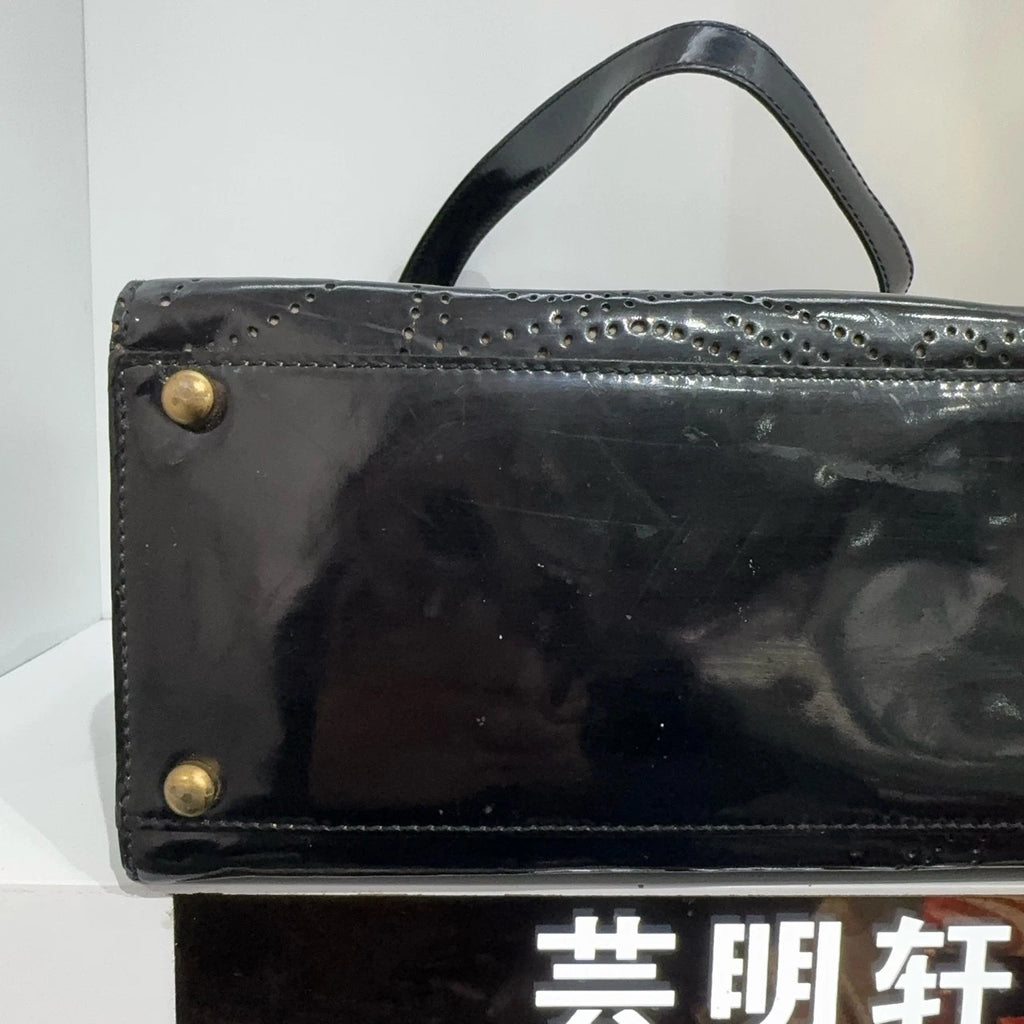 CHANEL Camellia Hollow Black Gold Handbag For Women
