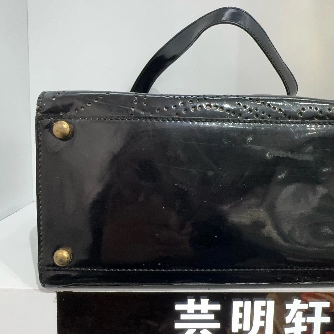 CHANEL Camellia Hollow Black Gold Handbag For Women