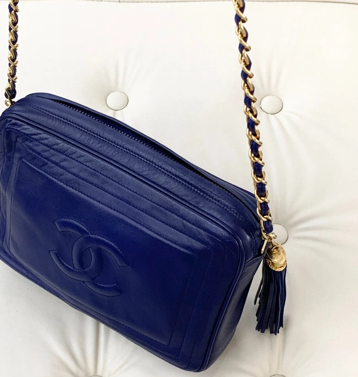 Chanel Tassel Calfskin Chain Camera Bag Shoulder Bag Crossbody Bag Women S