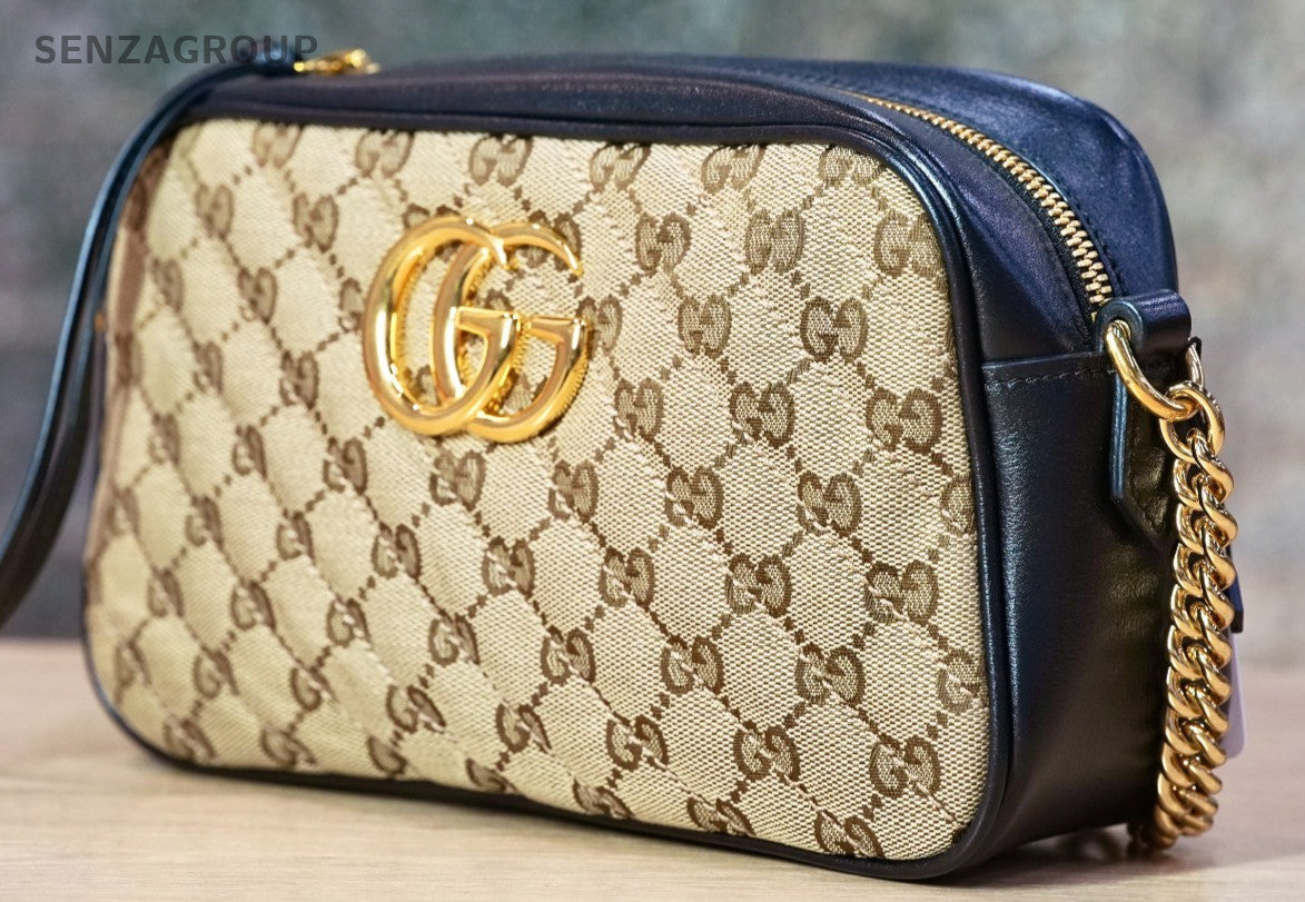 GUCCI GG Monogram Classic Camera bag GM Crossbody Canvas