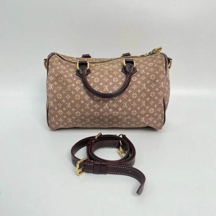 Louis Vuitton Denim Monogram Speedy30 Shoulder Bag For Women
