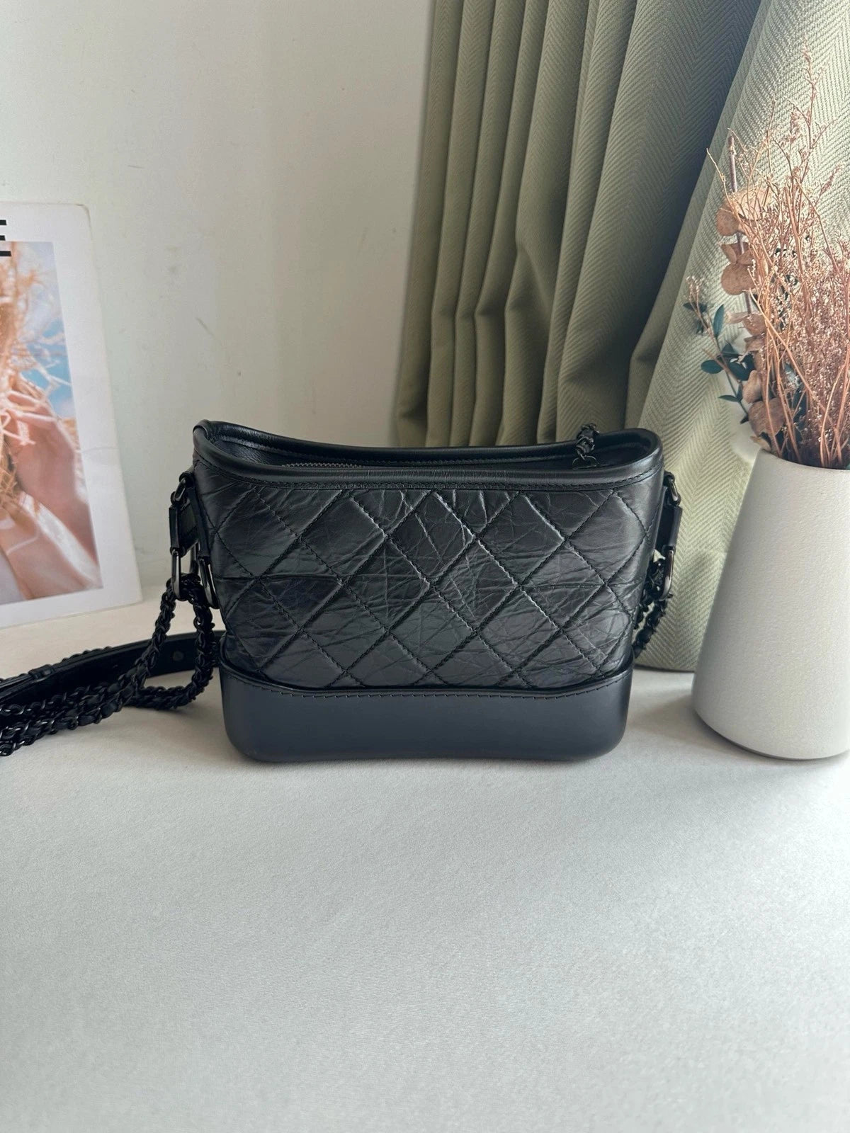 CHANEL So Black Leather Small Crossbody Bag For Women