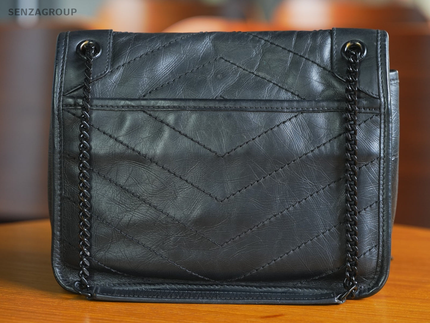 Saint Laurent YSL Niki medium Black Leather Shoulder Crossbody bag