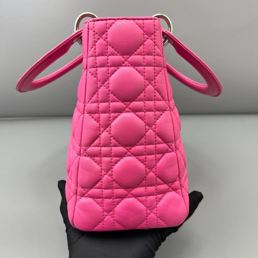 Dior Lady Dior Pink Crossbody Top Handle Excellent