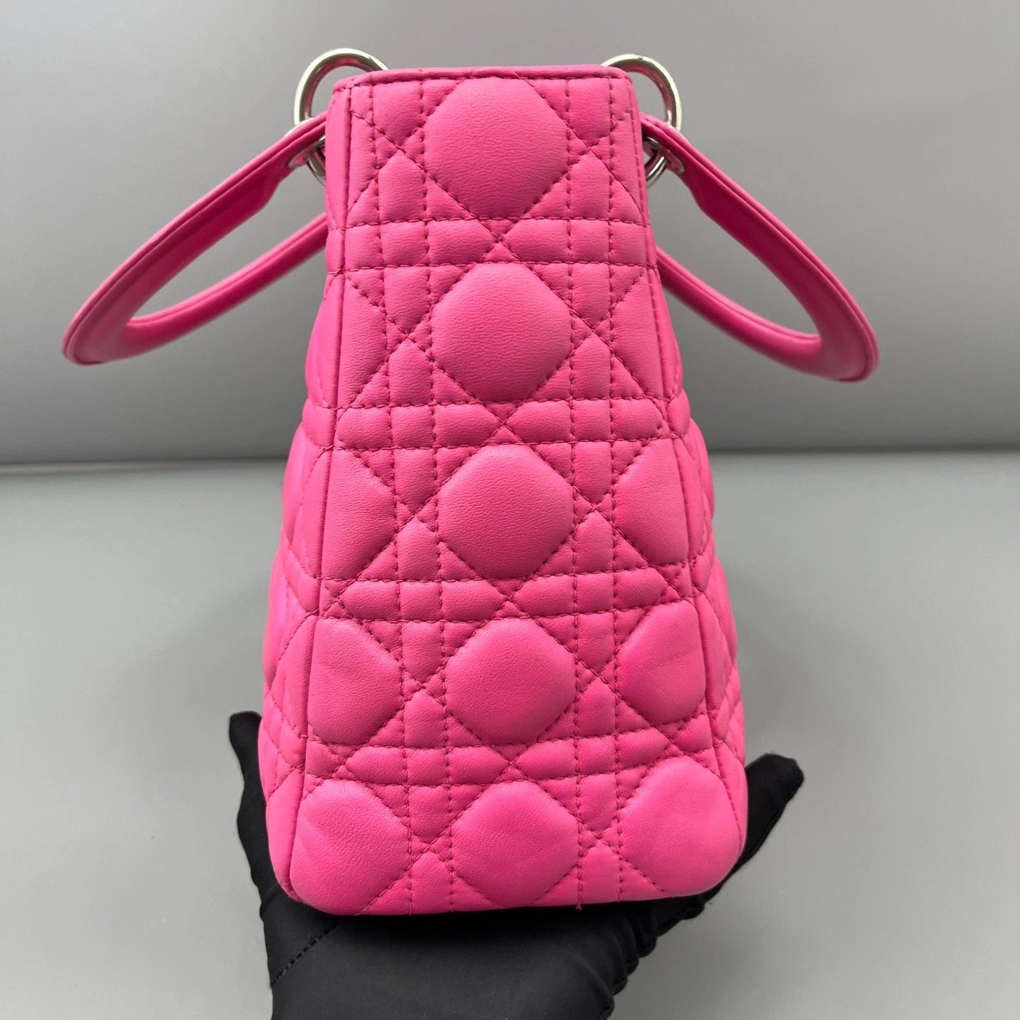 Dior Lady Dior Pink Crossbody Top Handle Excellent
