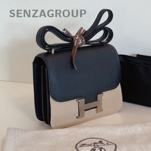 Hermes Constance Mini Epsom Leather Shoulder Bag Crossbody Black Women Classic