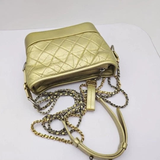 CHANEL Pre-owned 24K Small Gold Gabrielle Crossbody Bag Women