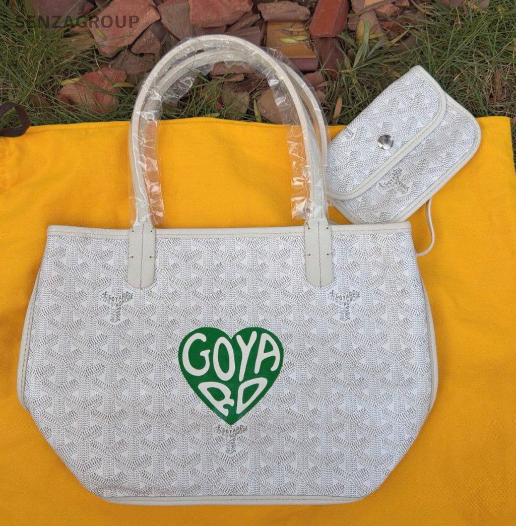 Goyard Tote Mini Top Handle Bag Shoulder Bag White Silver Women Classic