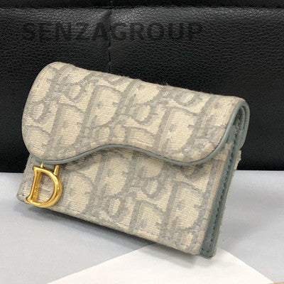 Dior White Gold Wallet Clutch Women's Fashion Classic Handbag