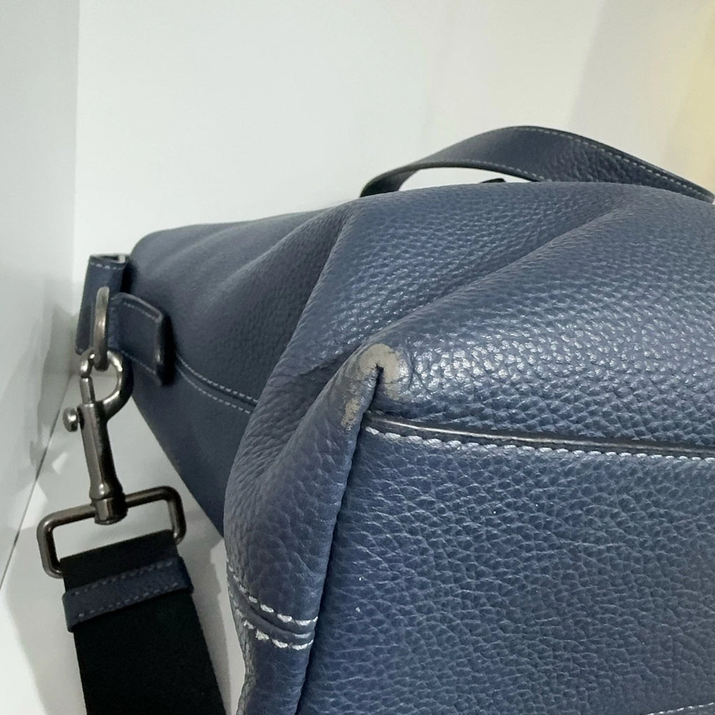 Coach Solid Smooth Leather Laptop Briefcase Shoulder Handbag For Women