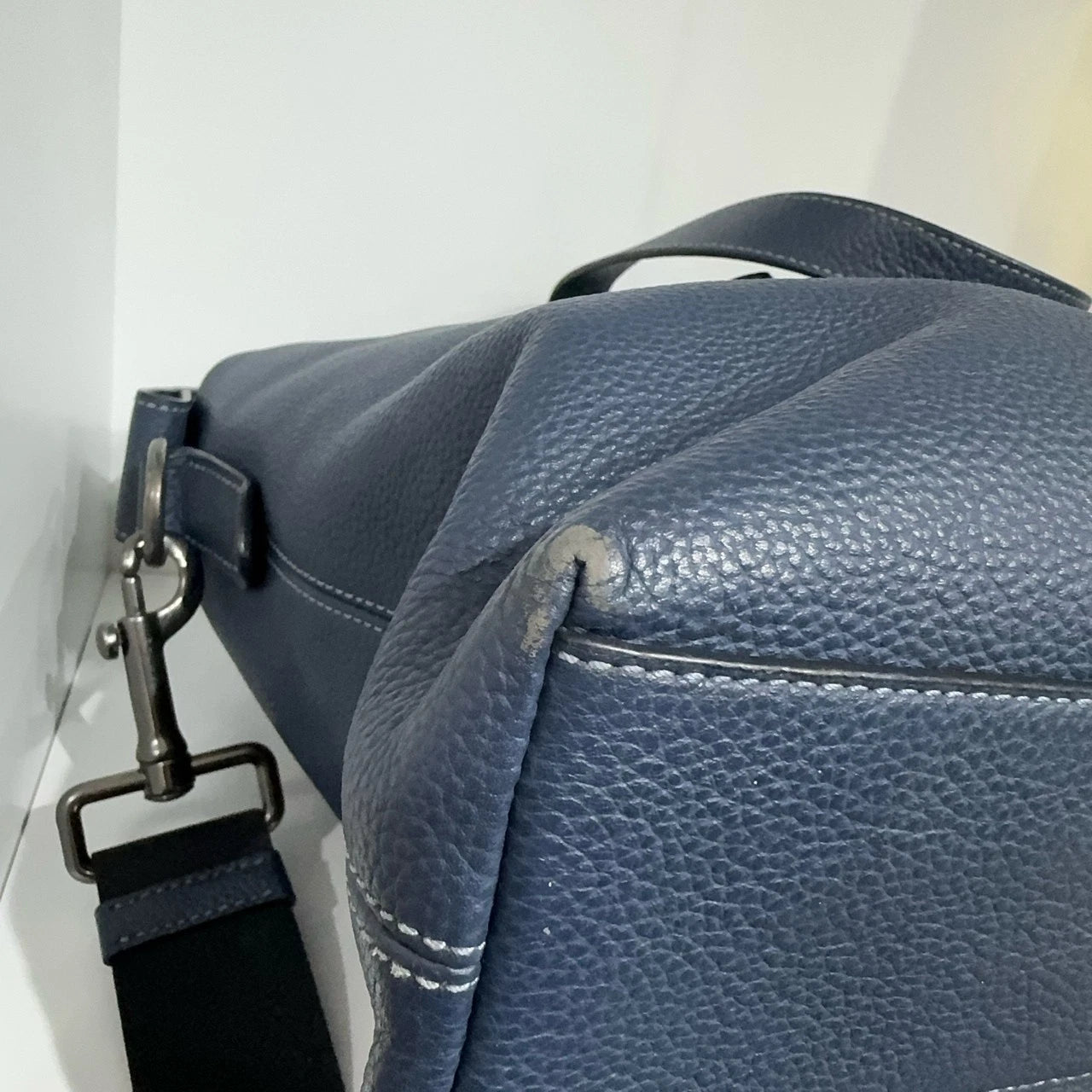 Coach Solid Smooth Leather Laptop Briefcase Shoulder Handbag For Women