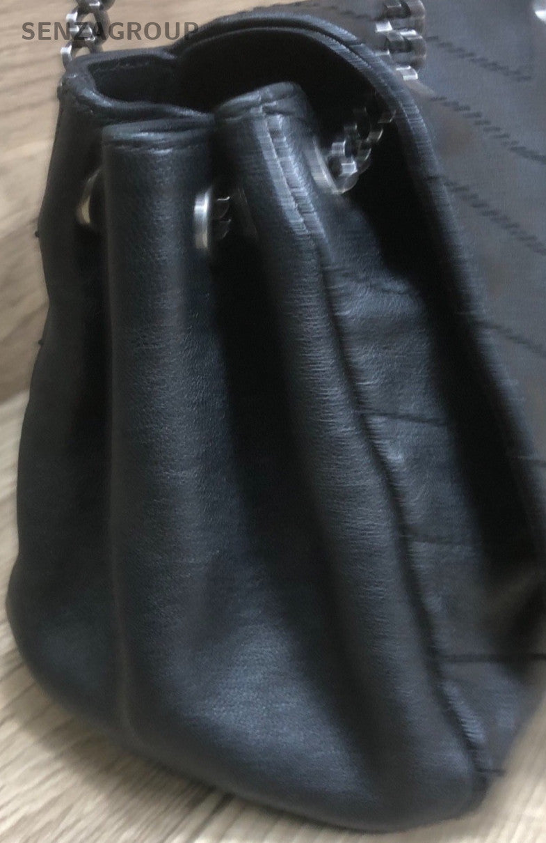 Saint Laurent Nolita Chain 2Way Shoulder Bag Crossbody Black Silver Women