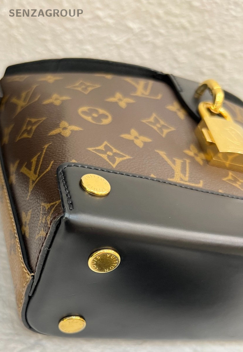 Louis Vuitton bento box Mogoram Top Handle 2WAY Shoulder bag Brown Gold Women