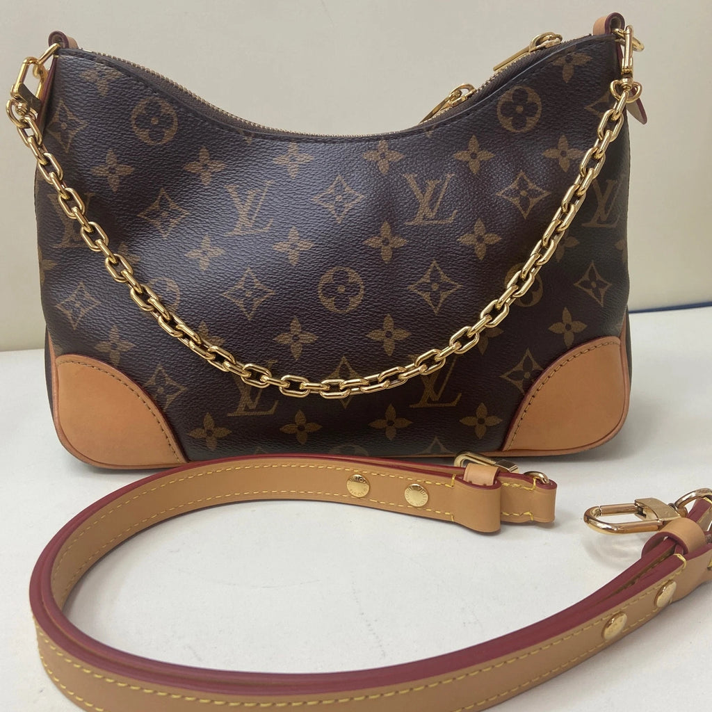 Louis Vuitton Boulogne Monogram Canvas Shoulder Bag Crossbody Excellent