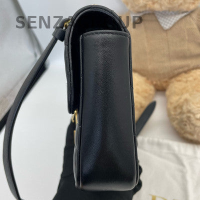 Dior Miss Daisy Black Gold Lambskin Chain Shoulder Bag Cannage Classic