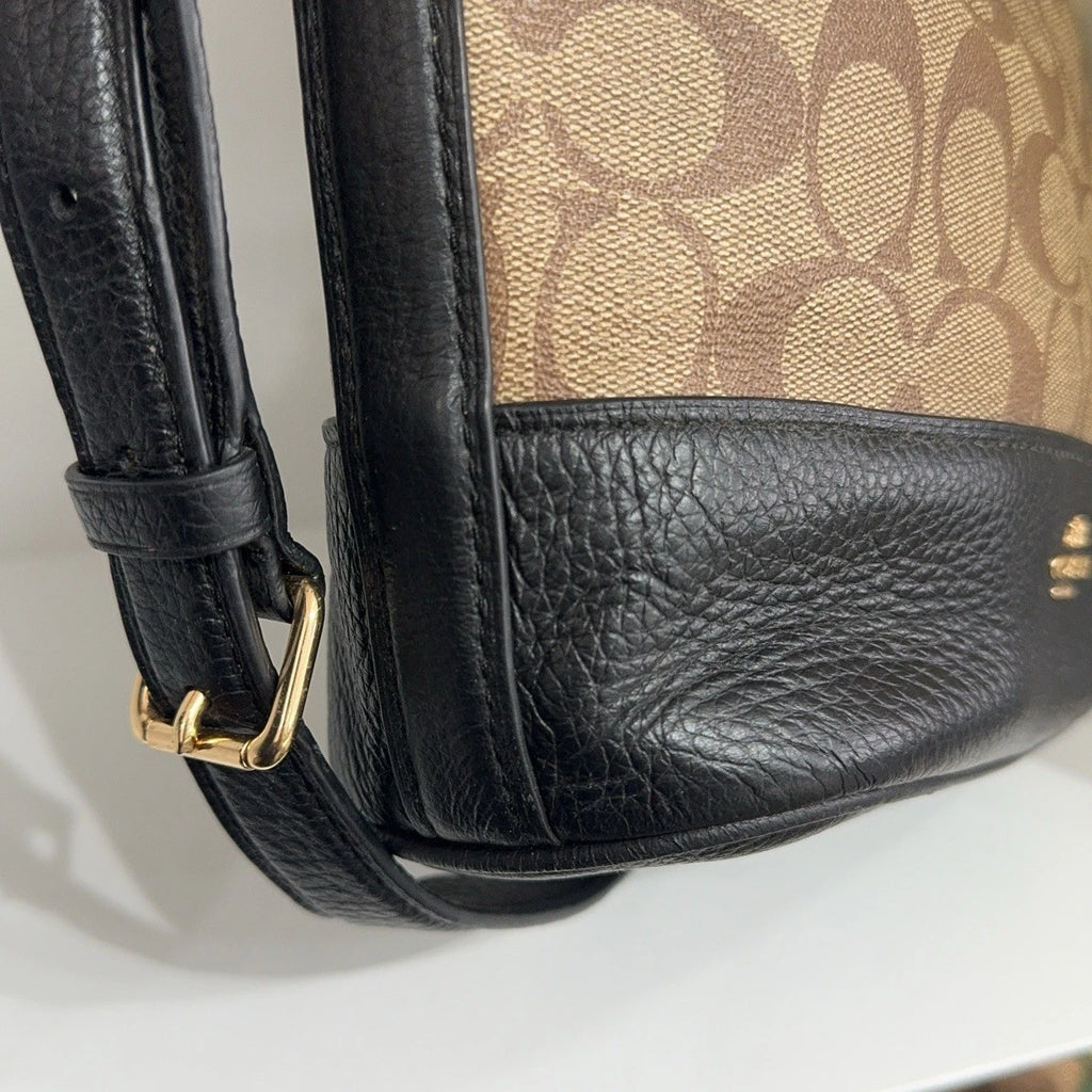 Coach Classic Monogram PVC Zip Hobo Shoulder Crossbody Bag For Women