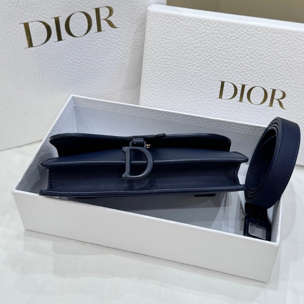 Dior Saddle Small Navy Blue Crossbody Waist Bag For Women