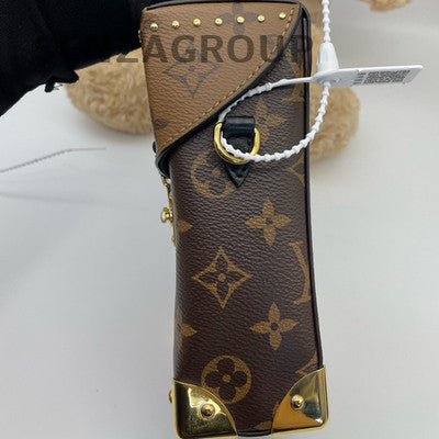 Louis Vuitton Camera Box Bag Brown Black Women's Classic Shoulder Crossbody