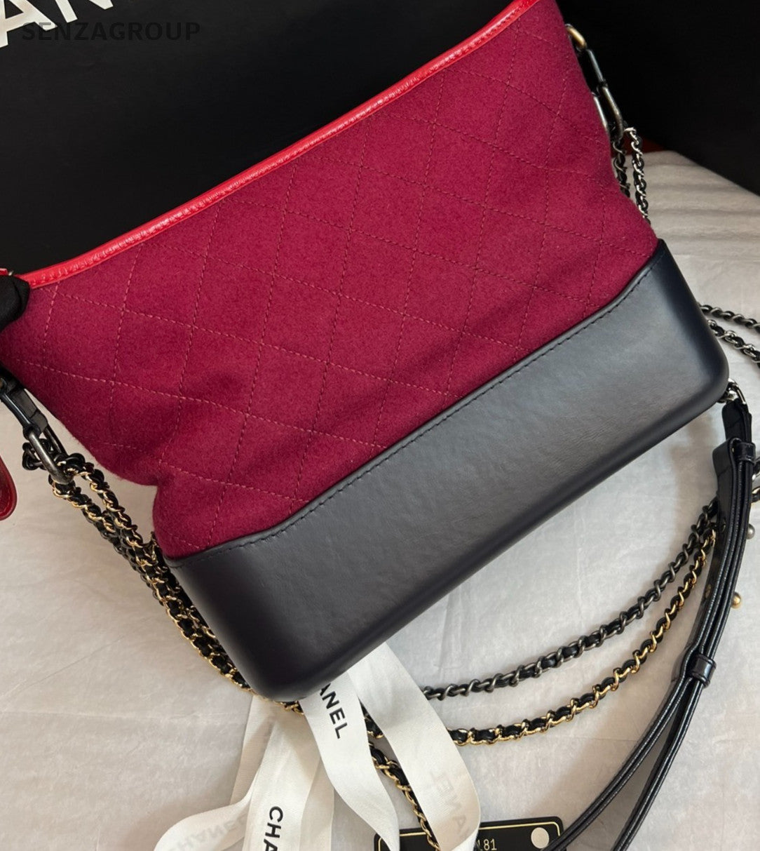 Chanel MM Gabrielle Bag Shoulder Crossbody Bag Women Red