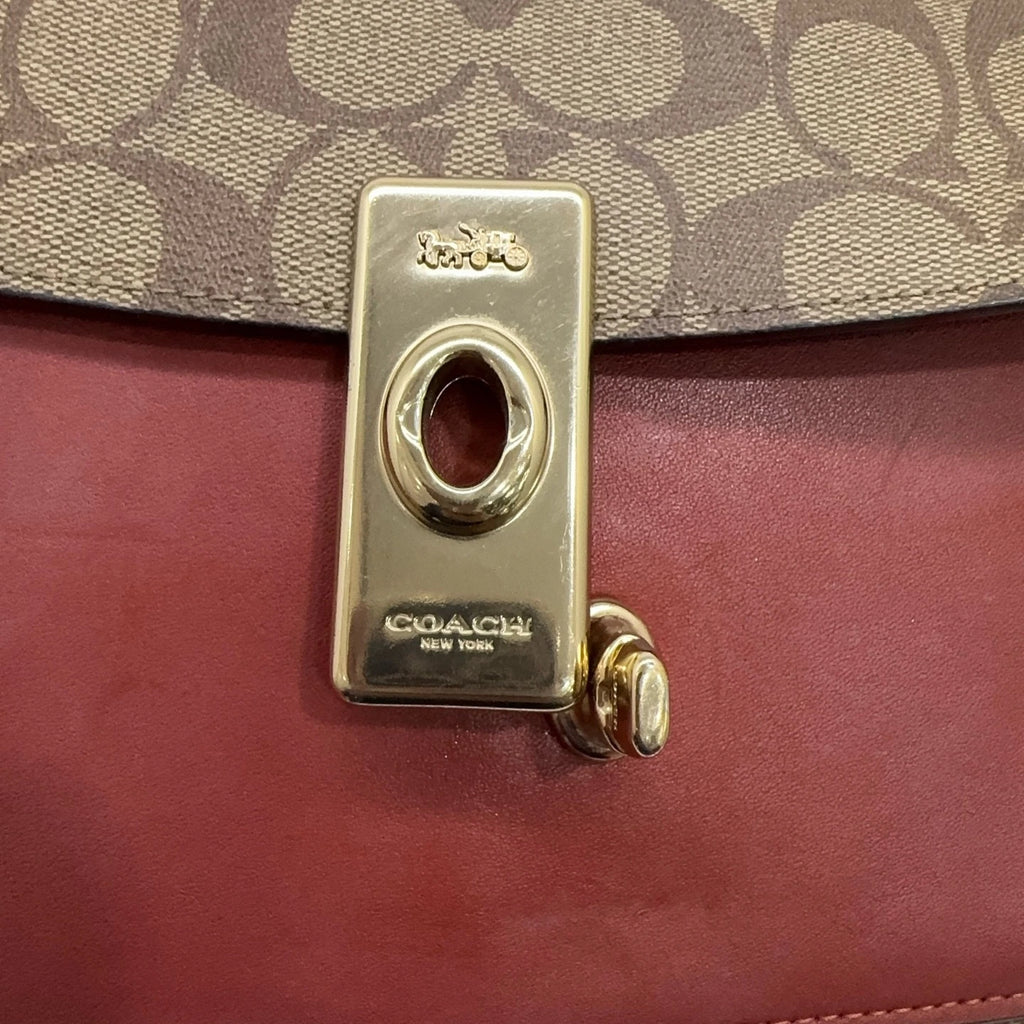 Coach Canvas Monogram Lane 26 Shoulder Crossbody Bag For Women