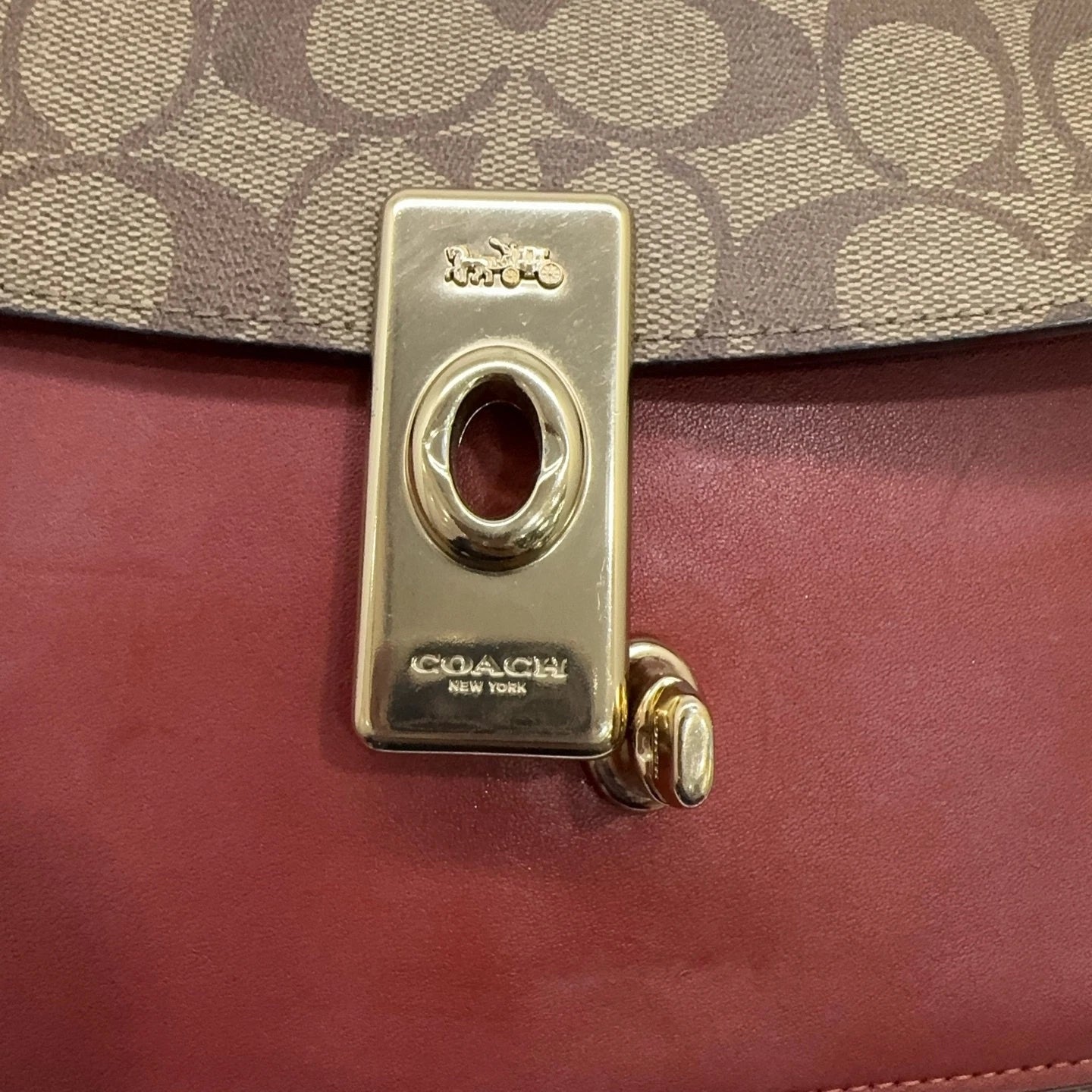 Coach Canvas Monogram Lane 26 Shoulder Crossbody Bag For Women