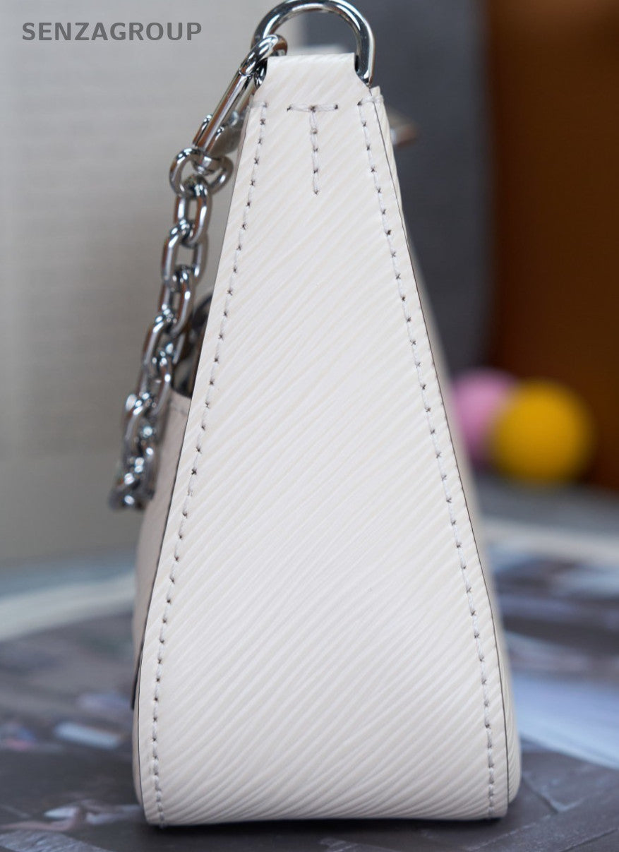 Louis Vuitton Marelle Epi Leather Armpit Bag Shoulder Crossbody Bag Women White